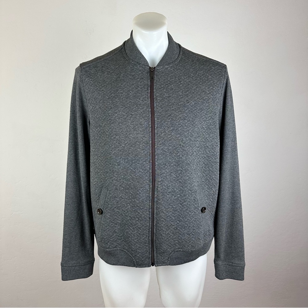 Ted Baker Varsity Collar Cardigan-Style Zip-Up Sweater